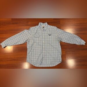 Vineyard Vines Performance Harbor Shirt Mens XL Blue Plaid Fishing Button Down